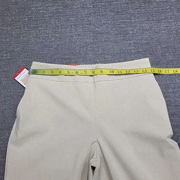 Hilary Radley Womens Pull On Dressy Pants with Pockets Medium Size Light Sand - Picture 2 of 9